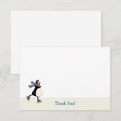 Ice Skating Bedankt Notecard Notitiekaartje (Voorkant / Achterkant)