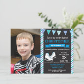 Ice Skating Birthday Invitation 1st Birthday Party Kaart (Staand voorkant)