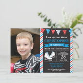 Ice Skating Birthday Invitation 1st Birthday Party Kaart (Staand voorkant)