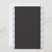 Ice Skating Birthday Invitation 1st Birthday Party Kaart (Achterkant)