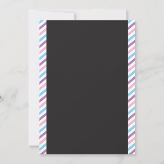 Ice Skating Birthday Invitation 1st Birthday Party Kaart (Achterkant)