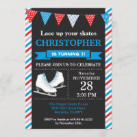 Ice Skating Birthday Invitation 1st Birthday Party