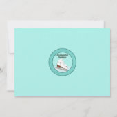Ice Skating Birthday Invitation AQUA Ice Princess Kaart (Achterkant)
