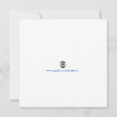 Ice Skating Birthday Invitation in Blue Kaart (Achterkant)