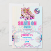 Ice Skating Birthday Invitation Kaart (Voorkant)