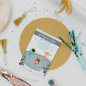 Ice Skating Birthday Invitation Kaart