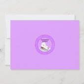 Ice Skating Birthday Invitation PAARS IcePrincess Kaart (Achterkant)