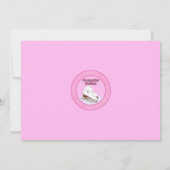 Ice Skating Birthday Invitation PINK Ice Princess Kaart (Achterkant)