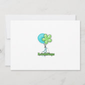 Ice Skating Birthday Invitation zebra print Kaart (Achterkant)