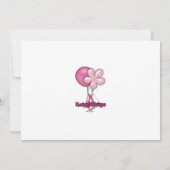 Ice Skating Birthday Invitation zebra print roze Kaart (Achterkant)