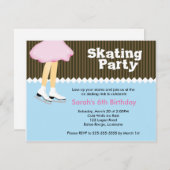 Ice Skating Birthday Kaart (Voorkant / Achterkant)