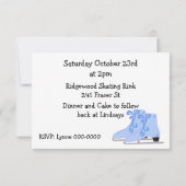 Ice Skating Birthday Party Invitation Kaart (Achterkant)