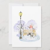 Ice Skating Birthday Party Invitation Kaart (Achterkant)