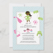 Ice Skating Birthday Party Invitations Kaart (Voorkant)