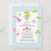 Ice Skating Birthday Party Invitations Kaart (Voorkant)