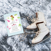 Ice Skating Birthday Party Invitations Kaart