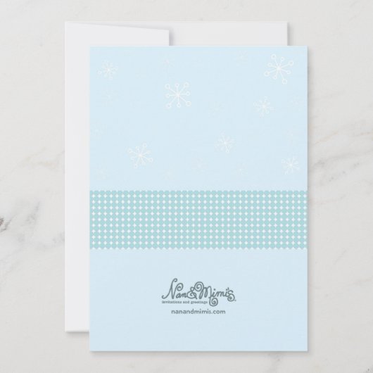 Ice Skating Birthday Party Invitations Kaart (Achterkant)