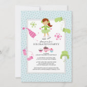 Ice Skating Birthday Party Invitations Kaart (Voorkant)