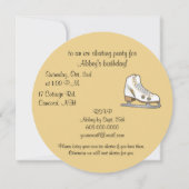 Ice Skating Birthday Party Kaart (Achterkant)