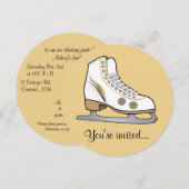 Ice Skating Birthday Party Kaart (Voorkant / Achterkant)