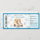 Ice Skating Cadeaubon Ticket Kaart (Voorkant)