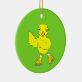 Ice Skating Chick Keramisch Ornament (Rechts)
