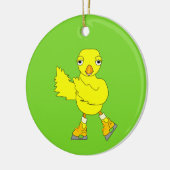 Ice Skating Chick Keramisch Ornament (Links)