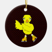Ice Skating Chick Keramisch Ornament (Voorkant)