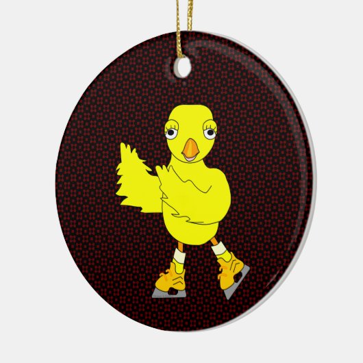 Ice Skating Chick Keramisch Ornament (Links)