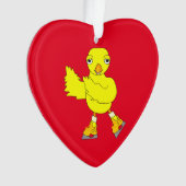 Ice Skating Chick Ornament (voorkant)