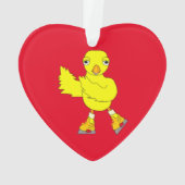 Ice Skating Chick Ornament (achterkant)