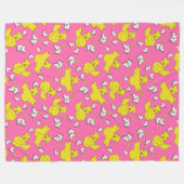 Ice Skating Chick Schaatsen Pattern Fleece Deken (Voorkant (Horizontaal))