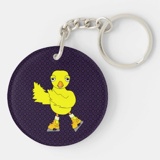 Ice Skating Chick Sleutelhanger (Achterkant)