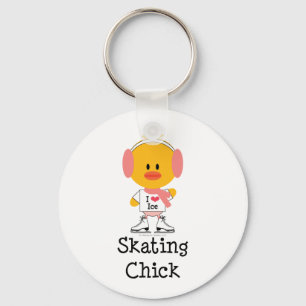 Ice Skating Chick Sleutelhanger