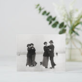 Ice Skating Couples, 1915 Briefkaart (Staand voorkant)