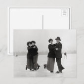 Ice Skating Couples, 1915 Briefkaart (Voorkant / Achterkant)