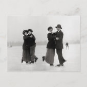 Ice Skating Couples, 1915 Briefkaart (Voorkant)