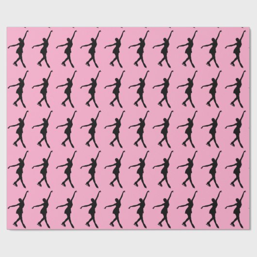 Ice Skating Design Wrapping Paper Cadeaupapier (Vlak)