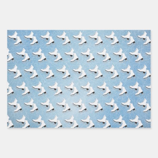 Ice Skating Design Wrapping Paper Set (Voorkant)