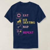 Ice Skating Eat Sleep Figure Skater Ice Skater T-shirt (Design voorkant)