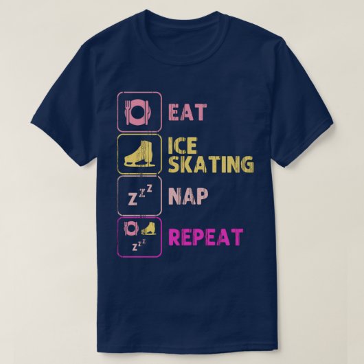 Ice Skating Eat Sleep Figure Skater Ice Skater T-shirt (Design voorkant)