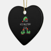 Ice Skating Elf Funny Matching Family KerstPa Keramisch Ornament (Links)
