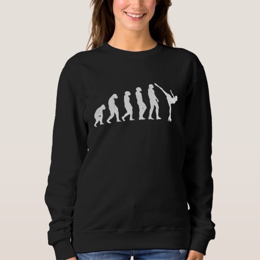 Ice Skating Evolution Schaats Winter Sports Figuur Trui (Voorkant)