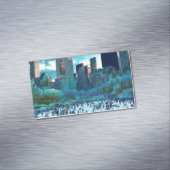 Ice Skating Fantasy Central Park Magnetisch Visitekaartje (Voorbeeld)