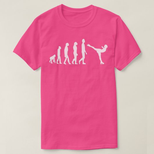 Ice skating figure skating ice dancer evolution t-shirt (Design voorkant)