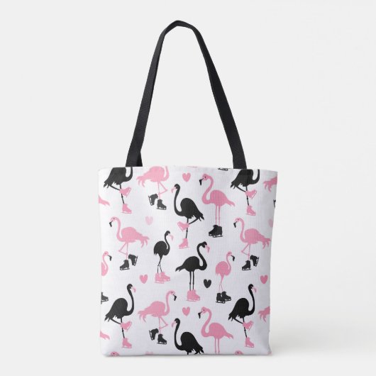 Ice Skating Flamingos Tote Bag (Achterkant)