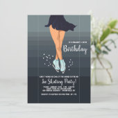 Ice Skating Gala Invitation Kaart (Staand voorkant)