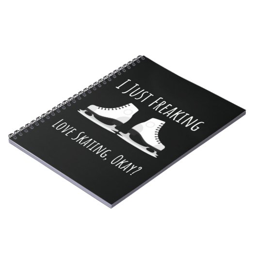 Ice Skating Gift Ideas Skater Winter Sports Female Notitieboek (Linkerzijde)