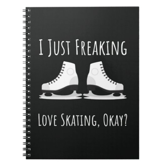 Ice Skating Gift Ideas Skater Winter Sports Female Notitieboek (Voorkant)