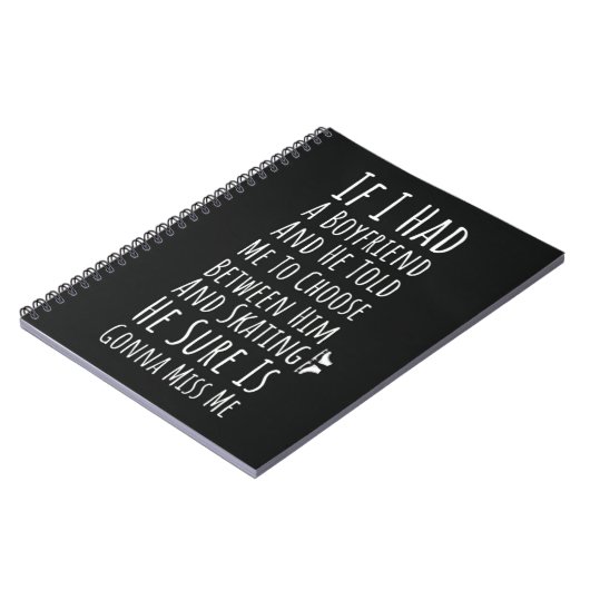 Ice Skating Gifts For Teen Girls Skater Winter Notitieboek (Linkerzijde)